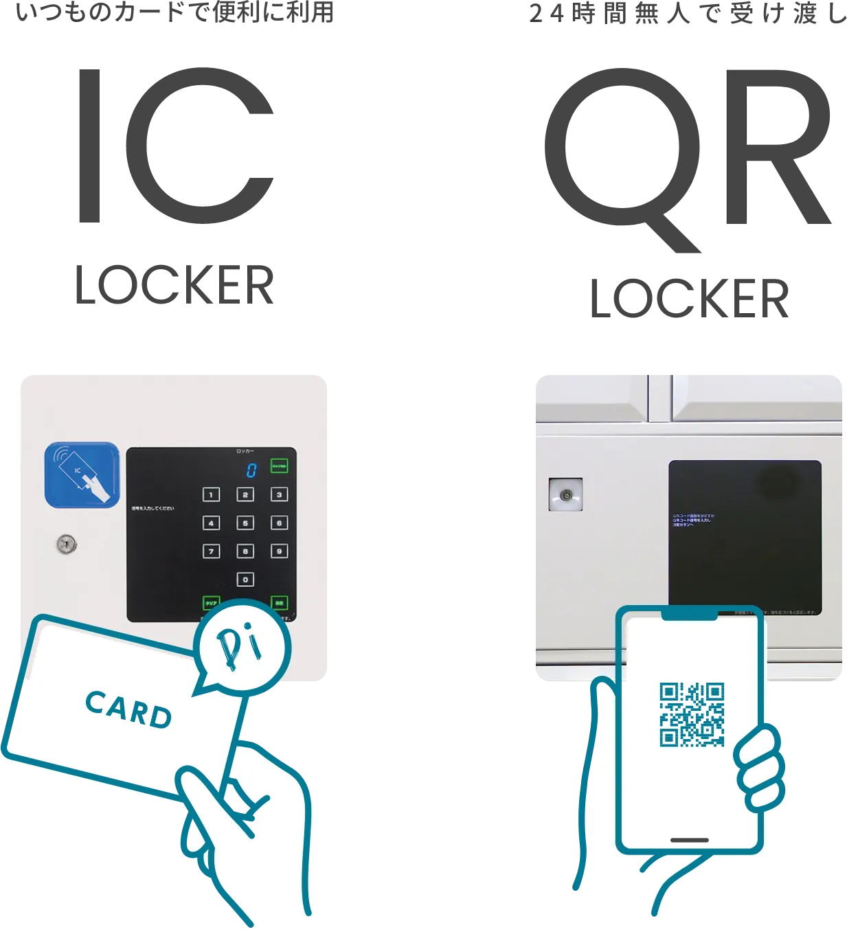 24時間無人で受け渡しQRロッカー