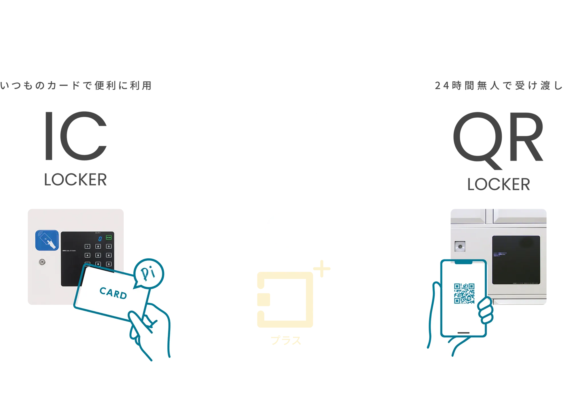 24時間無人で受け渡しQRロッカー